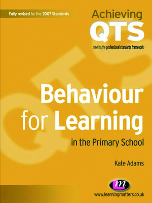 cover image of Behaviour for Learning in the Primary School